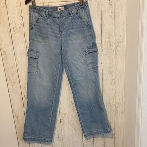 SO Girls 16plus Denim Cargo Wide Leg Jeans